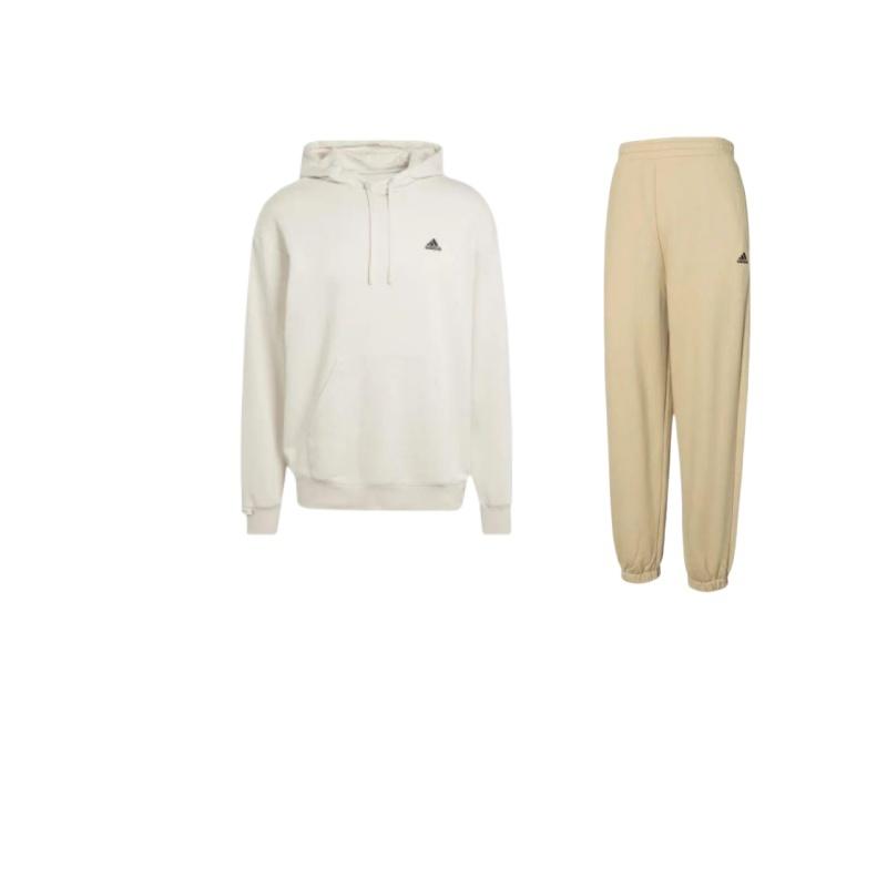 

Adidas Solid Color Logo Long Sleeve Top Comfortable Mid Waist Long Pants Casual Sports Suit Unisex suit IV7609+-IZ1457 XL