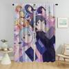 Modern Eromanga Sensei Living Room Curtains Kitchen Camera Tulle Bedroom Partition Shades Curtain Home Set Of 2 Made Polyester Sitting Decor