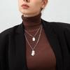 Women's Light Luxury Washable Titanium Steel Hip Hop Clavicle Necklace - Trendy Cold Style Sweater Chain Accessories