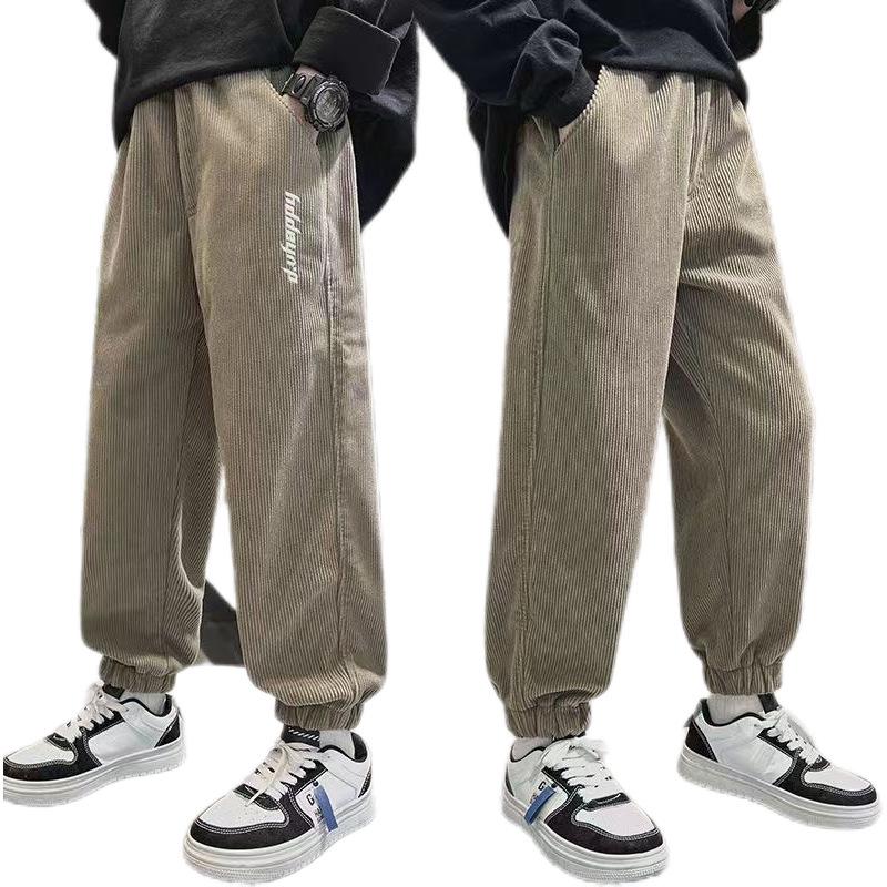 2024 Boys' Autumn Sweatpants: Trendy Spring/Fall Style for Children's Sporty Wear