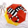 1pc Zebra Egg Automatic Folding Umbrella - Compact Travel Umbrella with Auto Open/Close 8-Rib Heavy-Duty Shaft for Women/Men -l041
