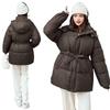 2025 Winter Korean Style Medium-Long Down Cotton Jacket - Thickened Loose Fit Outerwear