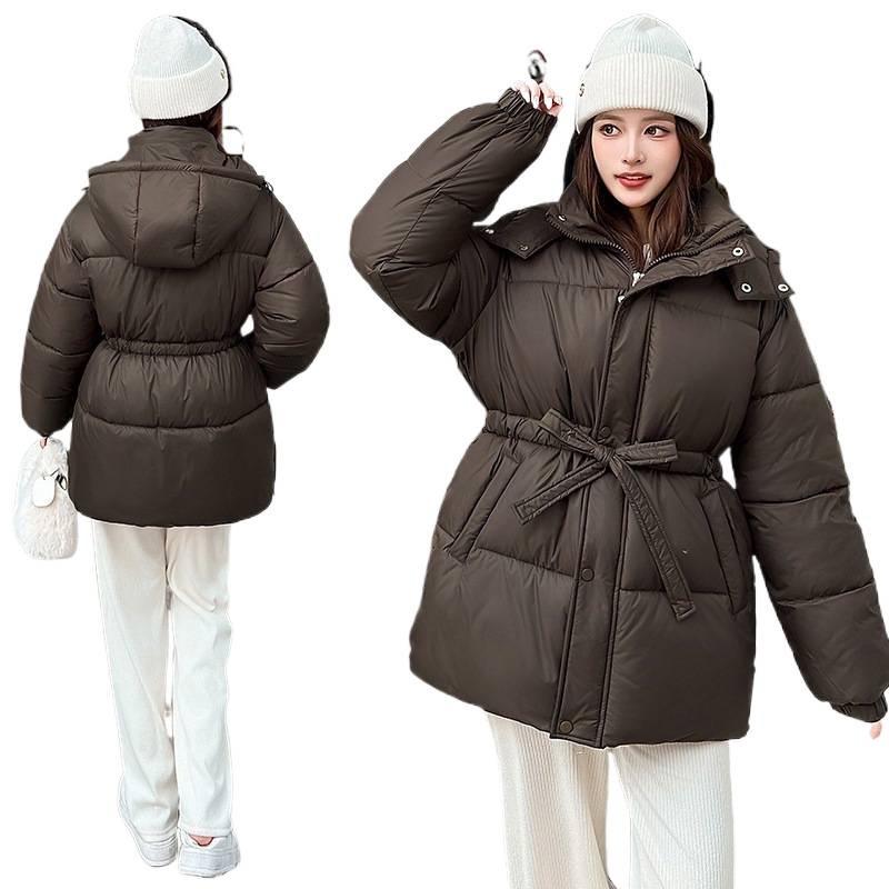 2025 Winter Korean Style Medium-Long Down Cotton Jacket - Thickened Loose Fit Outerwear