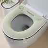 Universal Embroidered Washable Zip-On Toilet Seat Cover for All Seasons
