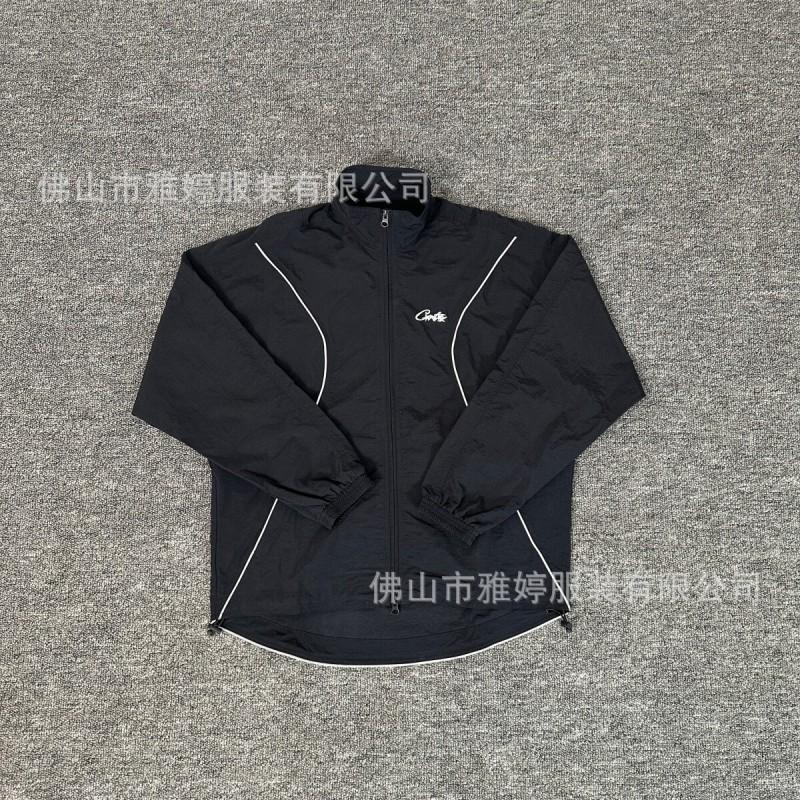 Corteiz Alcatraz Badge Patchwork Windbreaker Jacket Loose Fit Streetwear Unisex Lightweight Outerwear