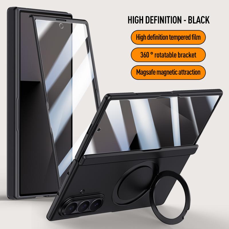 For Samsung Galaxy Z Fold 7 Case Luxury for Magsafe Ring Stand Magnetic Protective Cases for Samsung Z Fold7 Fold7 Back Cover