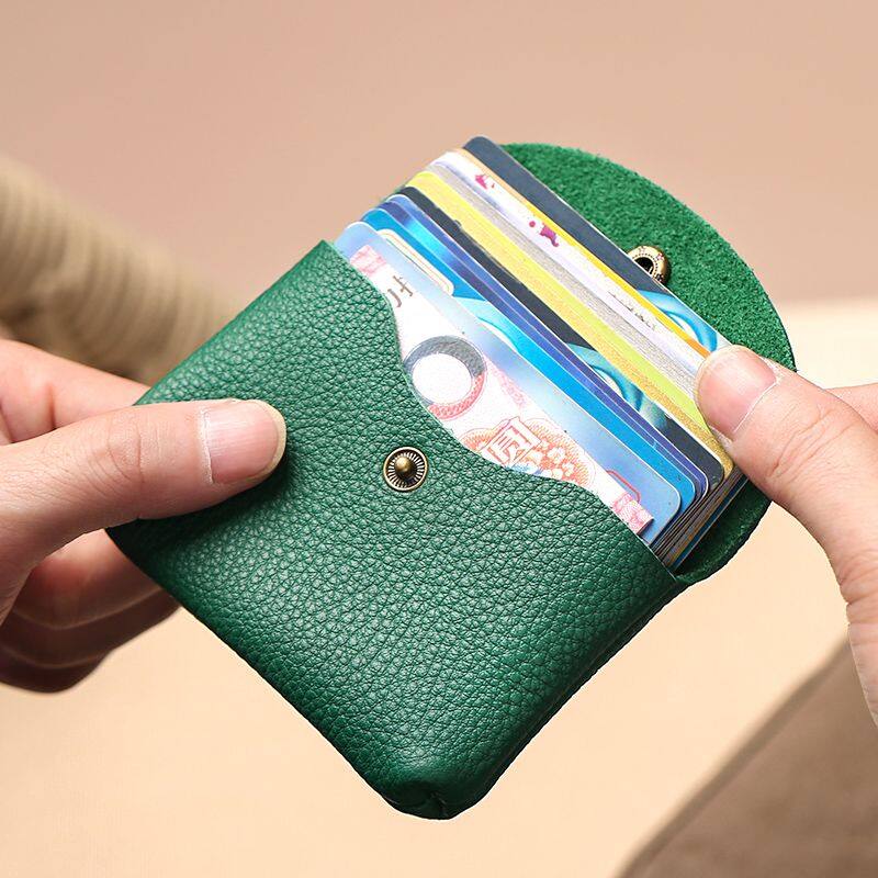 Wysokiej jakości etui na karty kredytowe Minimalistyczne miękkie prawdziwe skóra bydlęca podróżne etui na drobne karty klucze monety etui dla kobiet i mężczyzn