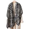 Autumn and winter new leopard print imitation cashmere narrow scarf, high-end thickened light luxury warm scarf
