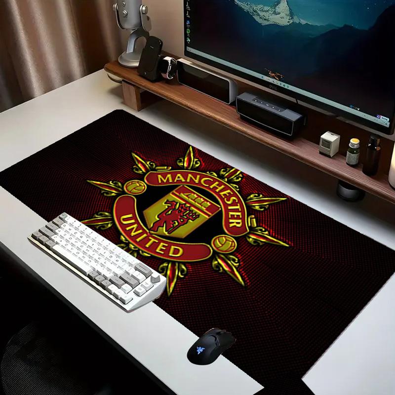Flaming Manchester Crest Mouse Pad Office Desk Mat, Gaming Mouse Pad Mousepad, Keyboard pad,Heavy-Duty Non-Slip Rubber Backing, Gift