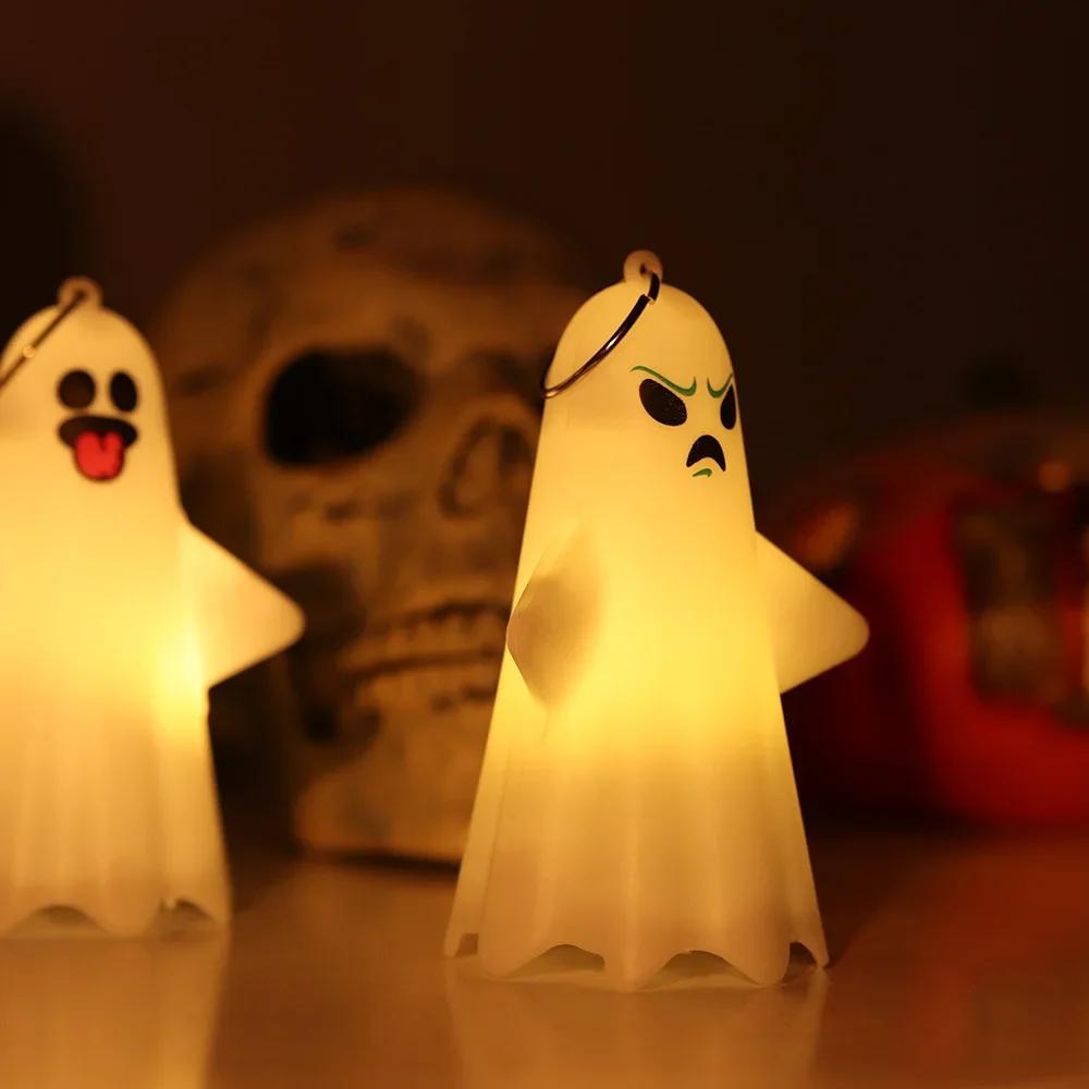 Halloween Ghost LED Light Hanging Ornament Ghost Lamp Pendant Home Table Decoration For Halloween Party Trick Or Treat Supplies
