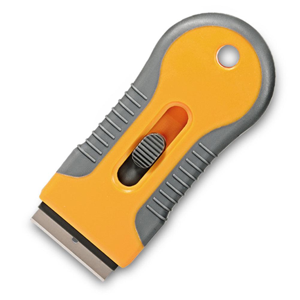 

1 шт. очиститель для автомобильных стекол, клей, наклейка, не повредит стекло, твердый пластиковый нож для чистки, маленькая лопатка, нож жёлтый