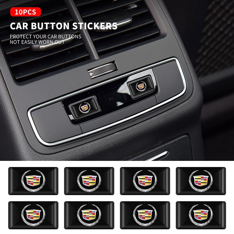 10PC 3D Epoxy Car Exterior/Interior Decor Small Stickers Decal For Cadillac Escalade CTS ATS SRX STS XT5 XT4 XT6 XTS CT4