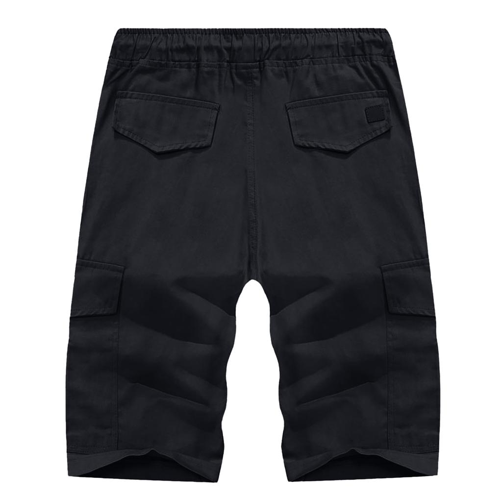 Men Summer Fashion Casual Solid Basic Loose Quick-drying Shorts Beach Pants