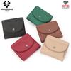 Humerpaul Ladies Clutch First Layer Cowhide Wallet Thin Wallet Large Capacity Coin Bag with Photo Window Coin Purse