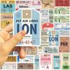40 Cartoon Boarding Pass Graffiti Stickers Decorate Guitar Notebook Suitcase DIY Waterproof