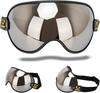 [Giawkca] Retro Motorcycle Helmet Shield Bubble Visor, PC Goggles Lens Replacement 3/4 Open Face