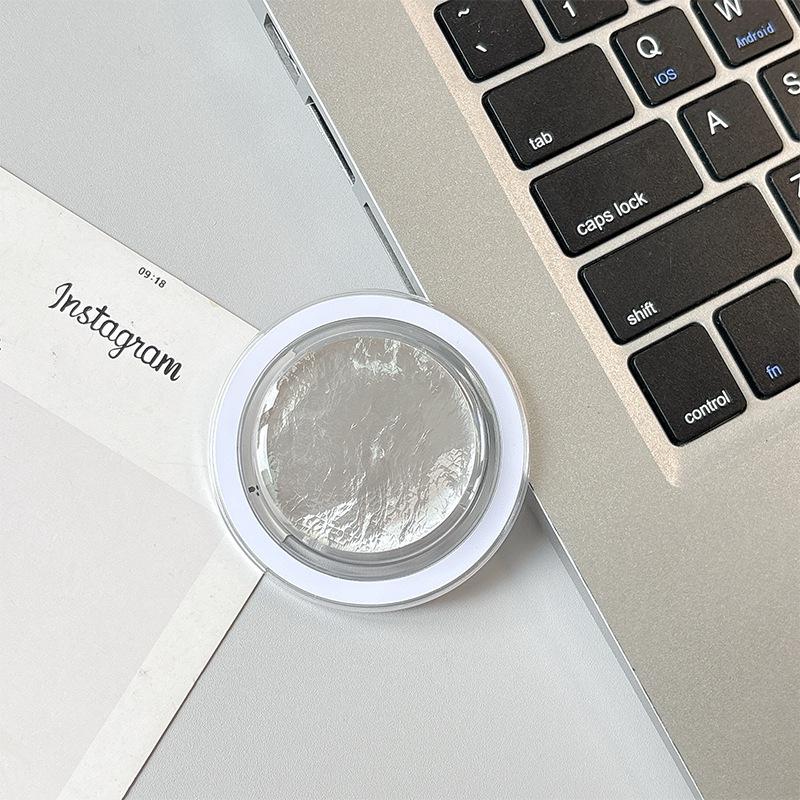 

Tin Foil Pattern Mobile Phone Airbag Bracket Magnetic Attraction Is Suitable For Magsafe Telescopic Desktop Support Lazy Ring Creativity