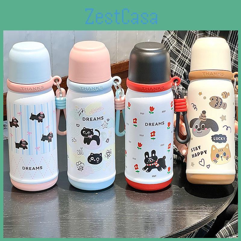 Insulated Kids Water Bottle With Straw For School And Travel Portable 316 Stainless Steel