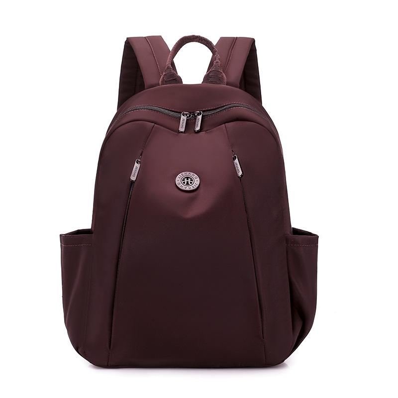 Schoolbag Backpack Women's Solid Color Simple Fashion Trend Versatile Sports Outdoor Bag Light Commuter Large Capacity Leisure Bag