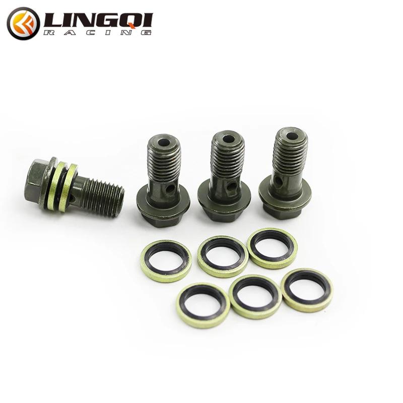 

LINGQI RACING M8 Oil Cooler Parts Oils Seal Nut Sump Drain Nuts Bolt Universal For Motorcycle Motocross Dirt Pit Bike чёрный