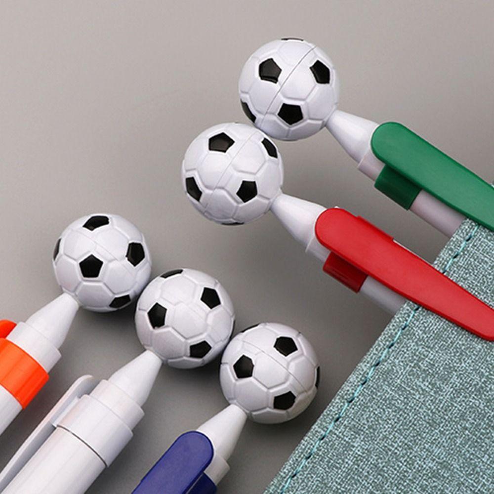 5 Pcs/Bag Multi-use Football Ballpoint Pen Creative Signature Pens Writing Pens Note Taking
