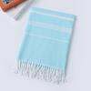 Turkish Cotton Tassel Beach Towel - Narrow Stripe, 12 Colors, 100x180 Cm