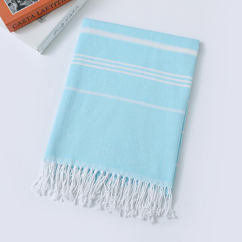 Turkish Striped Yarn-dyed Beach Towel with Tassels