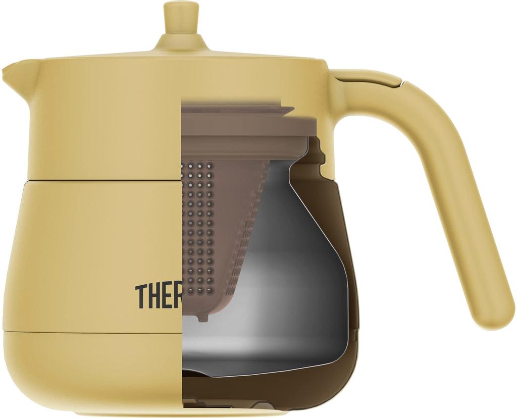 Thermos Vacuum Insulated Teapot with Strainer, 450ml, Beige TTE-450 BE