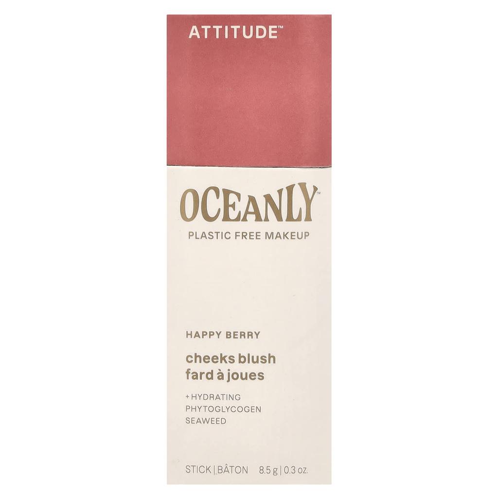ATTITUDE, Oceanly™, cheek blusher, happy berry, 8.5 g (0.3 oz)