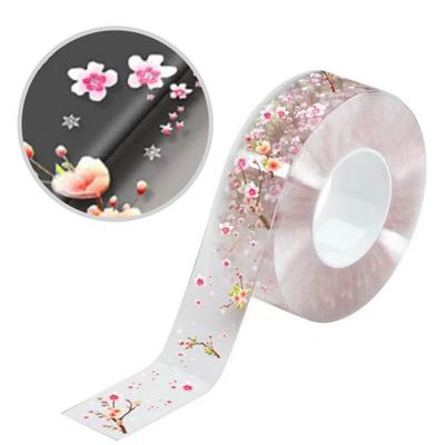 Yousheng Adhesive Tape Waterproof Transparent Flower Print Cuttable Sealing Corners Seams Caulk Tape Flexible Corner Sealant Tape