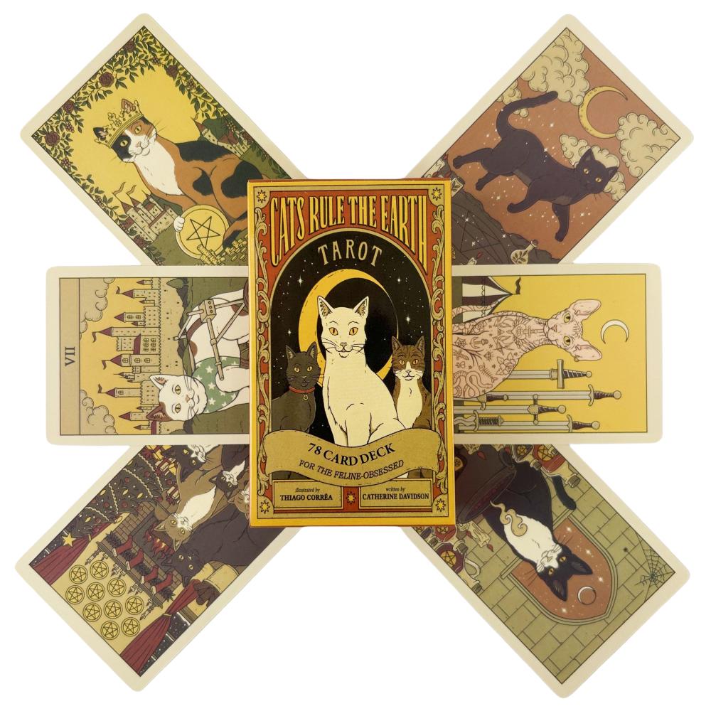 Cats Rule The Earth Tarot Cards Game For Beginners Fate Visions Divination Edition Oracke Playing Board Deck
