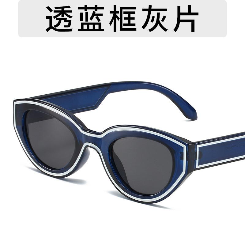 Fashion Unique Hip Hop Cat Eye Sunglasses Y2k Women Men Retro Oval Sun Glasses Ladies Beach Outdoor Popular Brand Design Eyewear