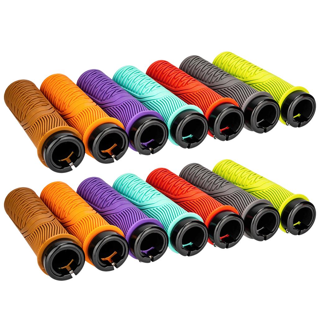 Single Locks on Bicycles Handlebar Comfortable Nonslip Cycling Handle Grips Mountain Bike Locking Handbar Grips