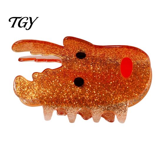 Comfortable Hair Clips for Daily Wear Christmas Claw Clip Women, Acrylic Festive Accessories with Elk Santa Snowflake Party Ornaments Patterns,