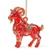 2D Acrylic Glitter Goat Pendant Creative Animal Christmas Ornament for Xmas Tree New Year Party Decoration