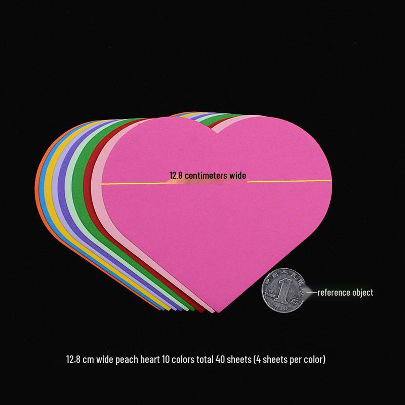 Carton colorat gros: Forme de Inimă, Stea, Floare de Prun și Rotunde pentru Origami și Meșteșuguri pentru Copii