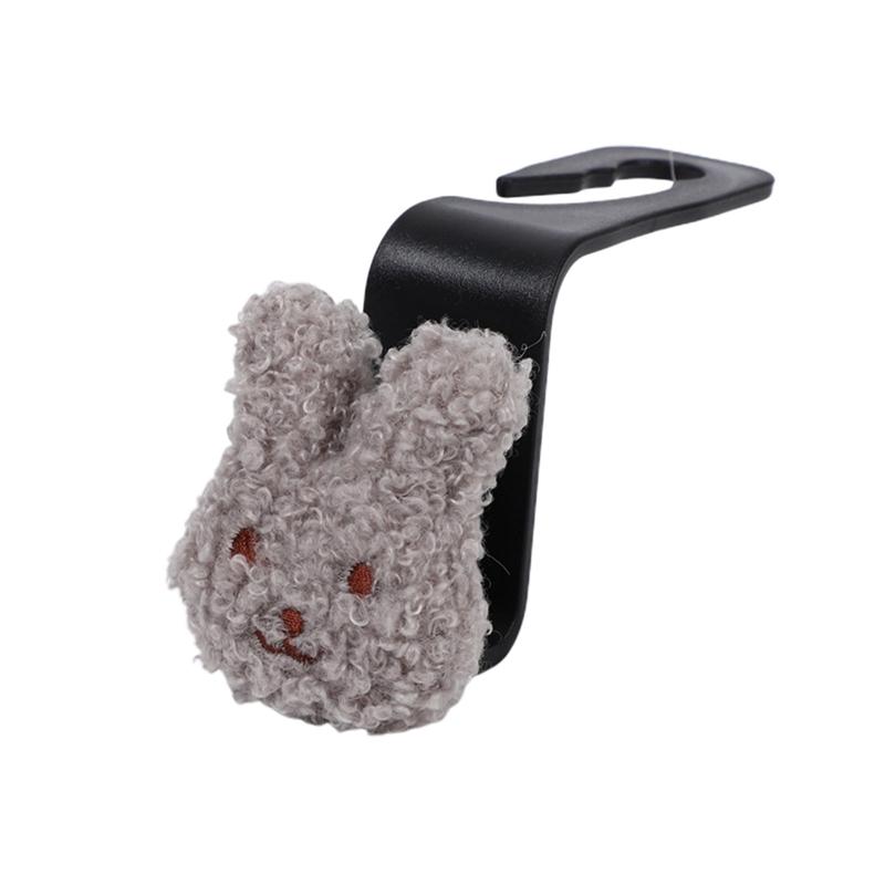 Creative Car Seat Back Cute Plush Bear Doll Hook Inside Car With Decorative Plastic Pendant Finishing Storage Hook