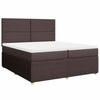 Box Spring Bed with Mattress Dark Brown 200 X 200 Cm Fabric