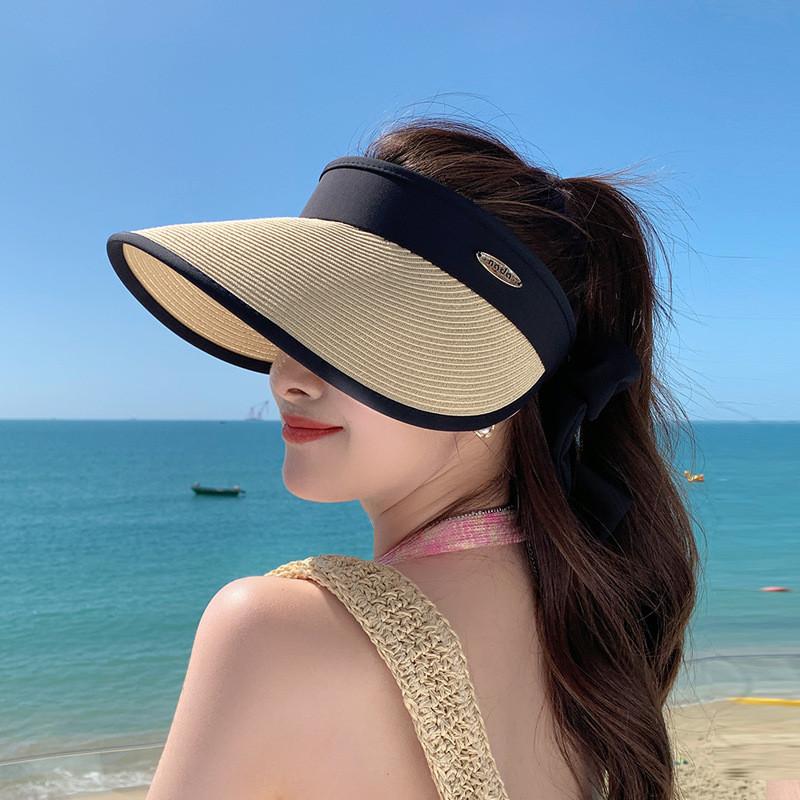 Summer Outdoor Sun Hat With Wide Brim And Breathable Straw Material For Women