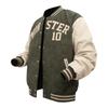 Men's Vintage Leather Jacket Autumn/Winter Tie-Dyed Leather Jacket Embroidered Baseball Jacket Bomber Bomber Jacket Cross-Border