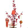 Artificial Potted Flower Bonsai Chinese Year Ornaments for Garden Dining Room