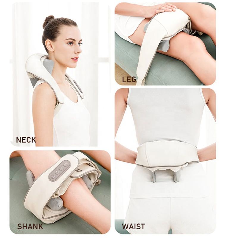 Transportable Kneading Neck MassagingTool Electric Heating Relaxer Shawl Pure Acupressure Body 4 Gear Relieves Neck Shoulder Pain