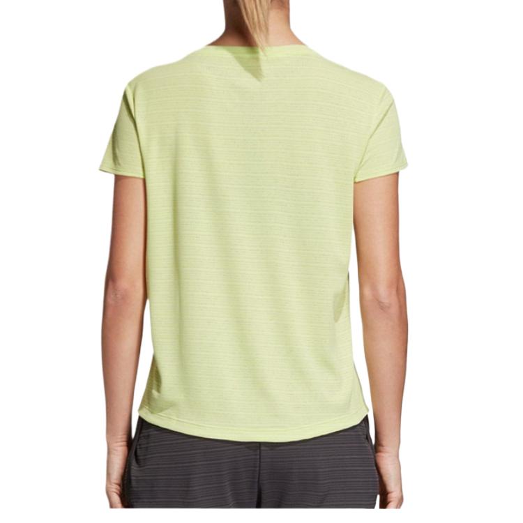 adidas T Shirts Women's Green Crew Neck Moderate Straight Fit CF4440