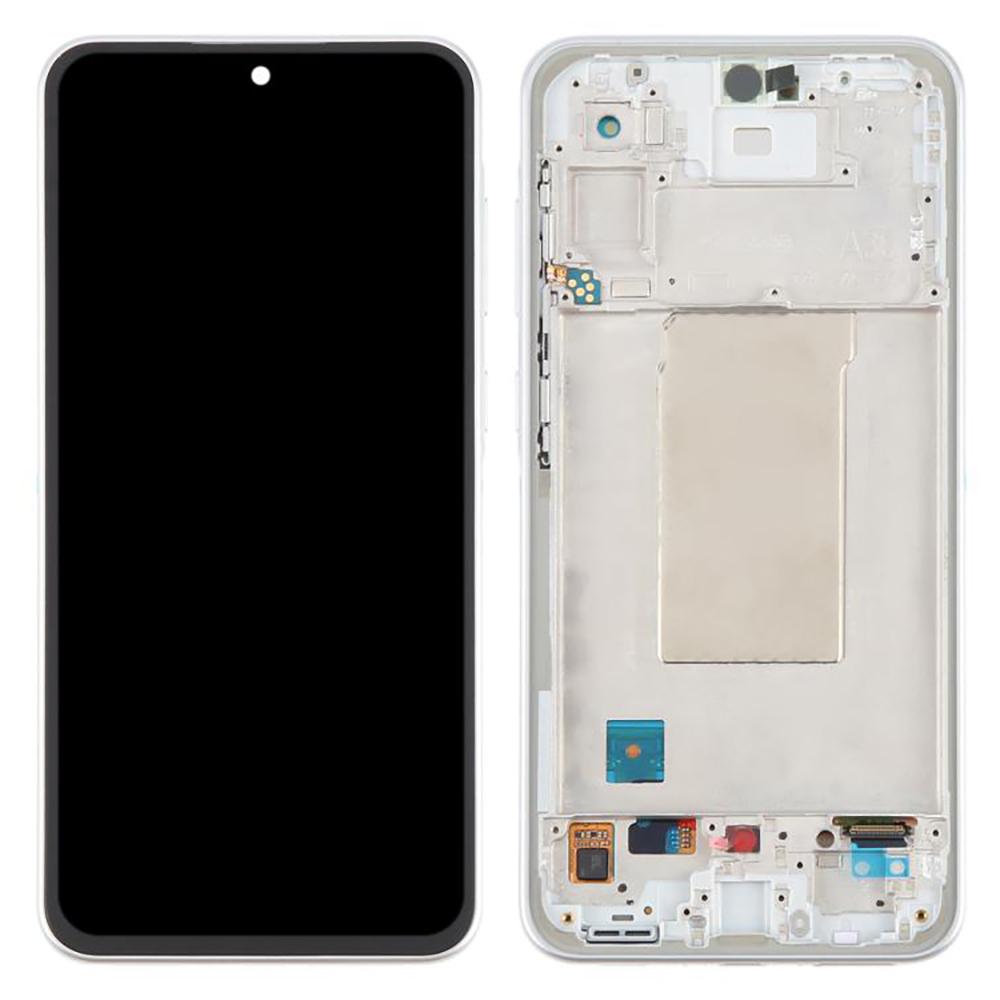 

For Samsung Galaxy A36 5G A366 OEM Grade S OLED Screen and Digitizer Assembly+Frame (Without Logo) Silver