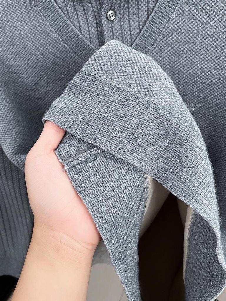 Woodpecker Men's Winter Fleece-Lined Turtleneck Sweater - Thick, Warm Knit for Middle-Aged Dads