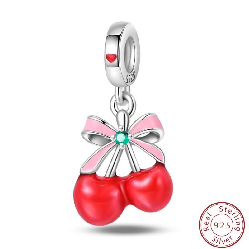 Red Copper Pomegranate Lipstick Apple Ladybug Playing Cards Charms Beads 3Mm Diy Fine Jewelry