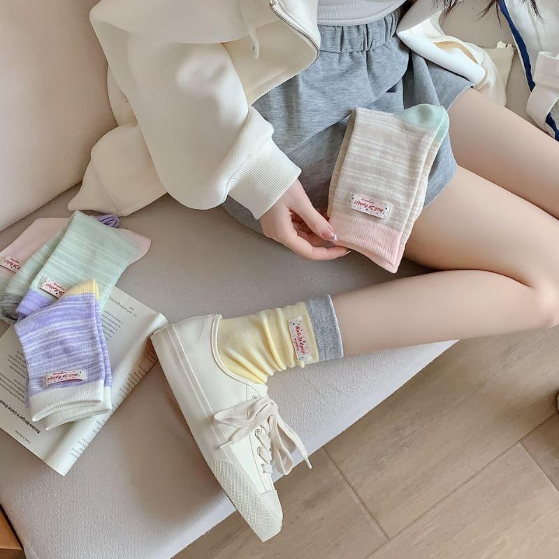 Women's Autumn New Fashion Design Mid - Tube Cotton Socks