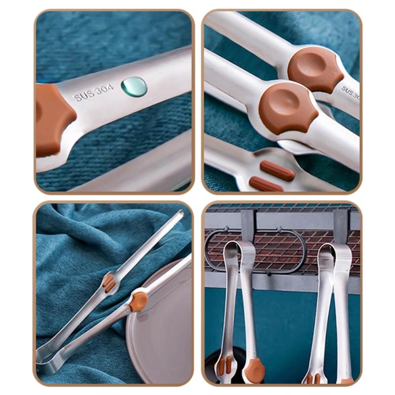 Multipurpose Food Tongs Convenient Kitchen Tongs Reliable BBQ Tongs Bread Serving Tongs Efficient Kitchen Utensil