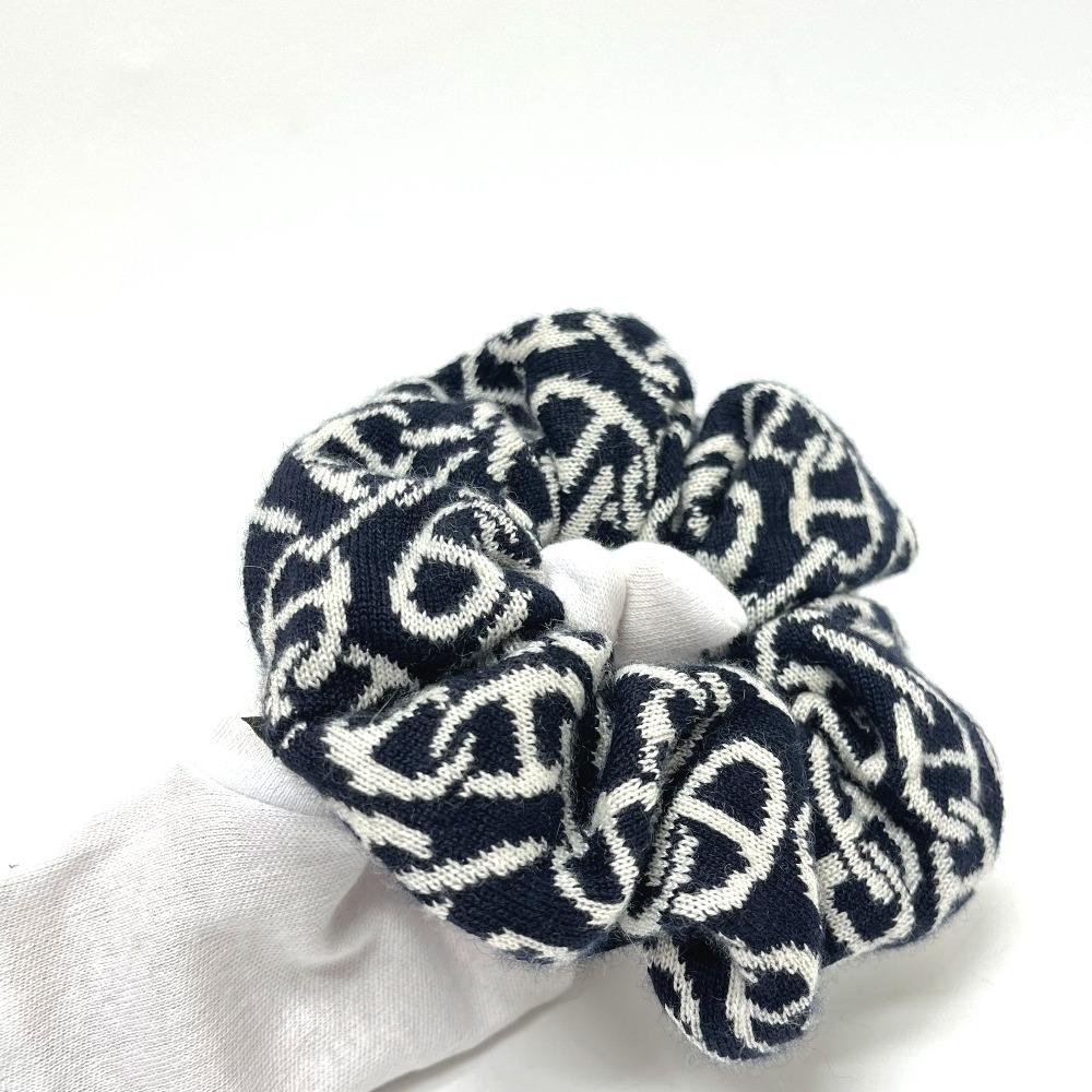 HERMES Claudia Chaine d'Ancrepattern hair accessories Shush Cashmere Black/White