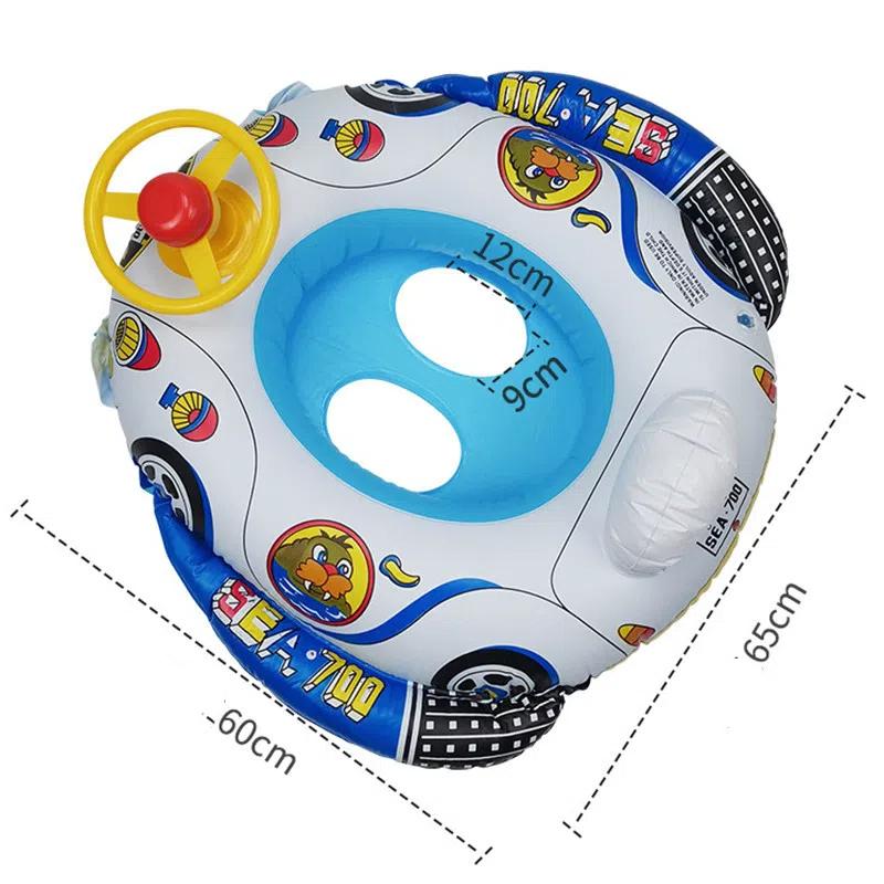 Car-Shaped Swim Ring for Kids – Baby Water Seat Float with Safety Backrest – Toddler Bath & Beach Essential